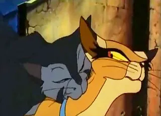 Animated toon cats having sex in a sexy-ass scene