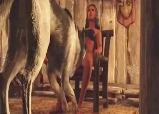 3D animated zoo sex: she fucks all beasts in animated scene