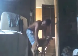 Shy Gay Dog Zoo Sex Scene: Cute Puppy animal sex with Owner